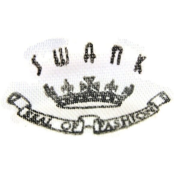 Signed Swank Set Silver Tone Square Cufflinks Neck Tie Clip Shirt Vintage IOB - Picture 3 of 12